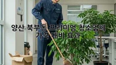 양산 북부동 프리미엄 청소업체 ✨ 가격 대비 효과 💯?