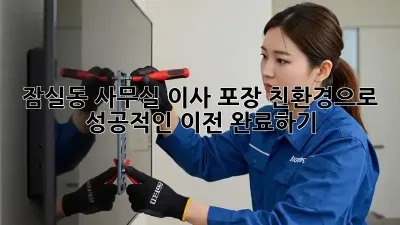 잠실동 사무실 이사 포장: 친환경으로 성공적인 이전 완료하기